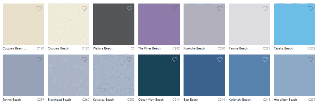 Dulux beach colours