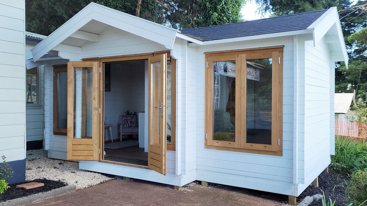 Exterior view of Brook River display cabin at Katoomba office