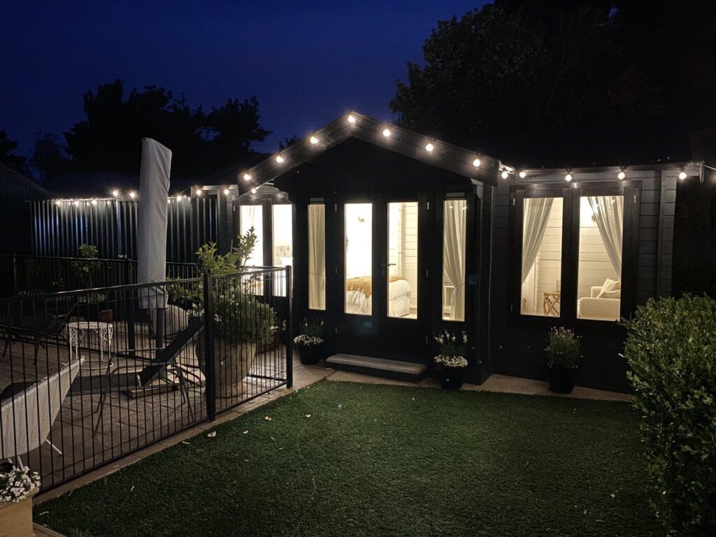 Tiny House at night in NSW AU