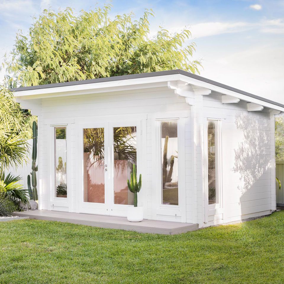 SheShed with modern steel roof