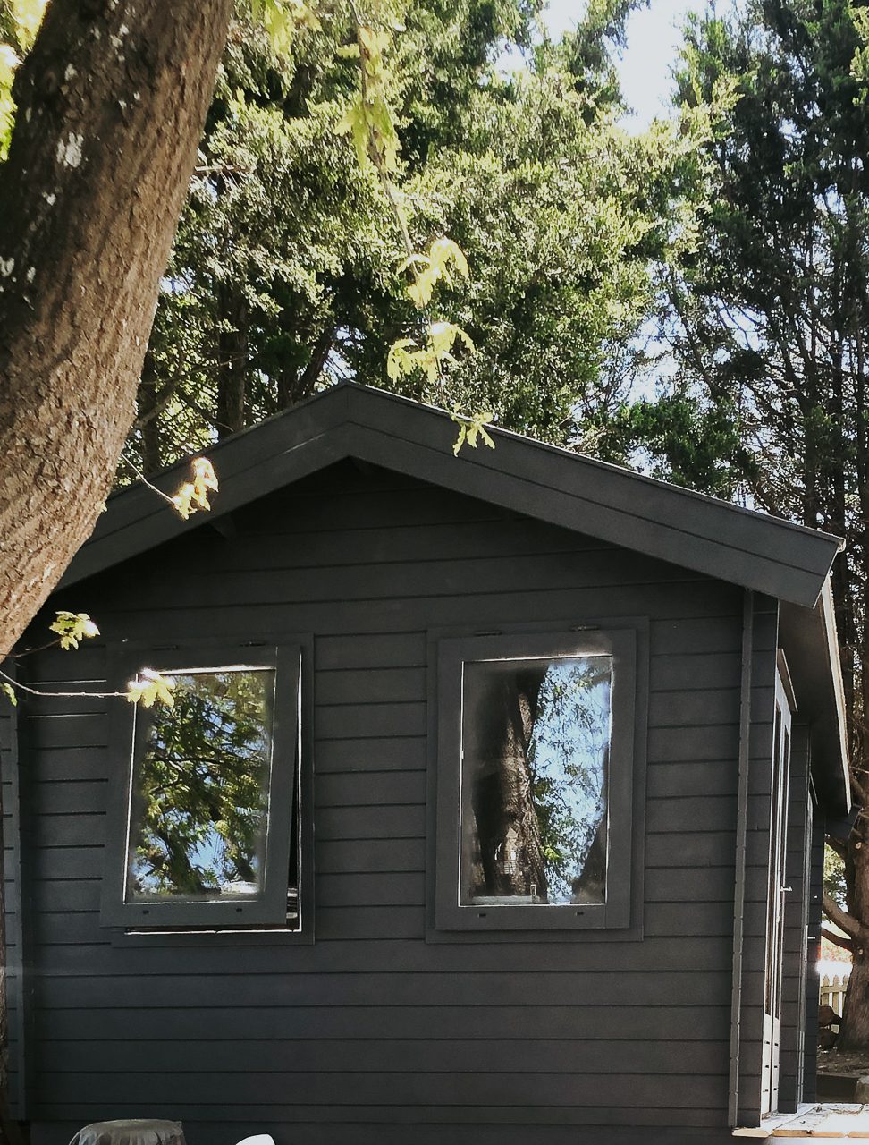 Double windows in a black sleepout for sale AU