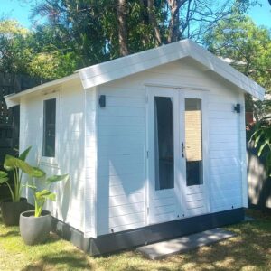 prefab Cabin used as a home office