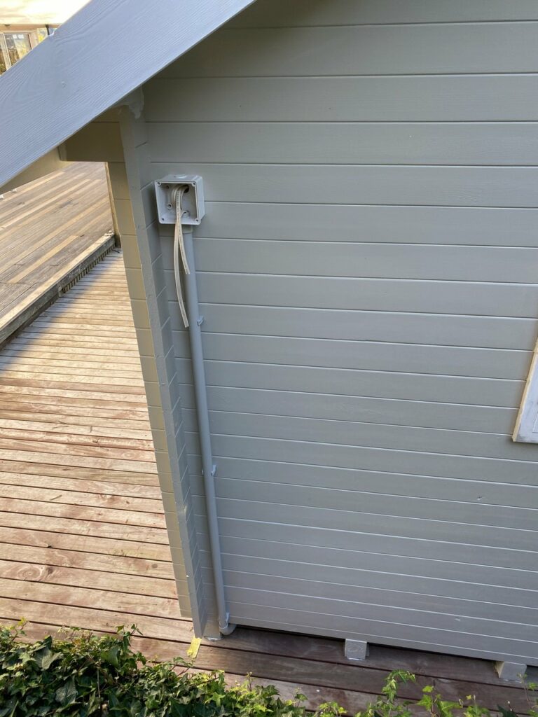 Power being added to a SheShed cabin