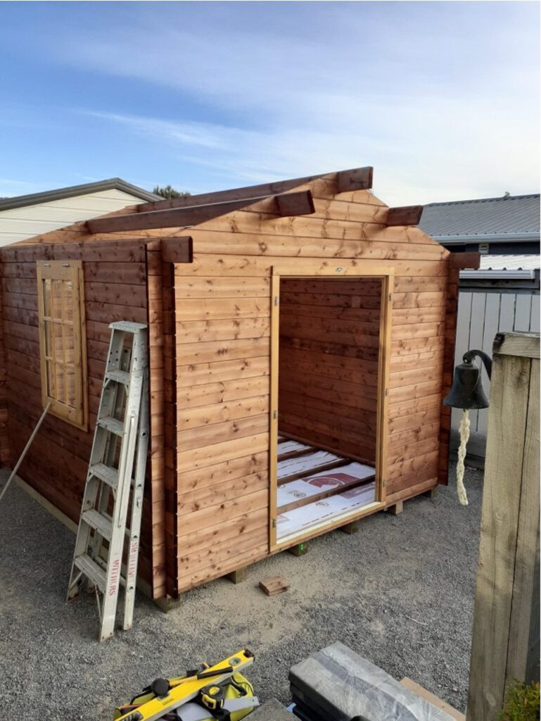 SheShed Star Cabin Under Constrcution for Emilys Floral Workshop