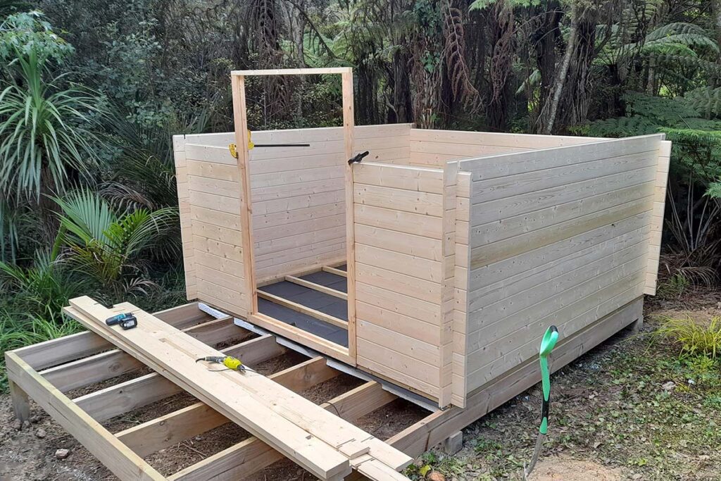 An Untreated Star Cabin by SheShed Under Construction