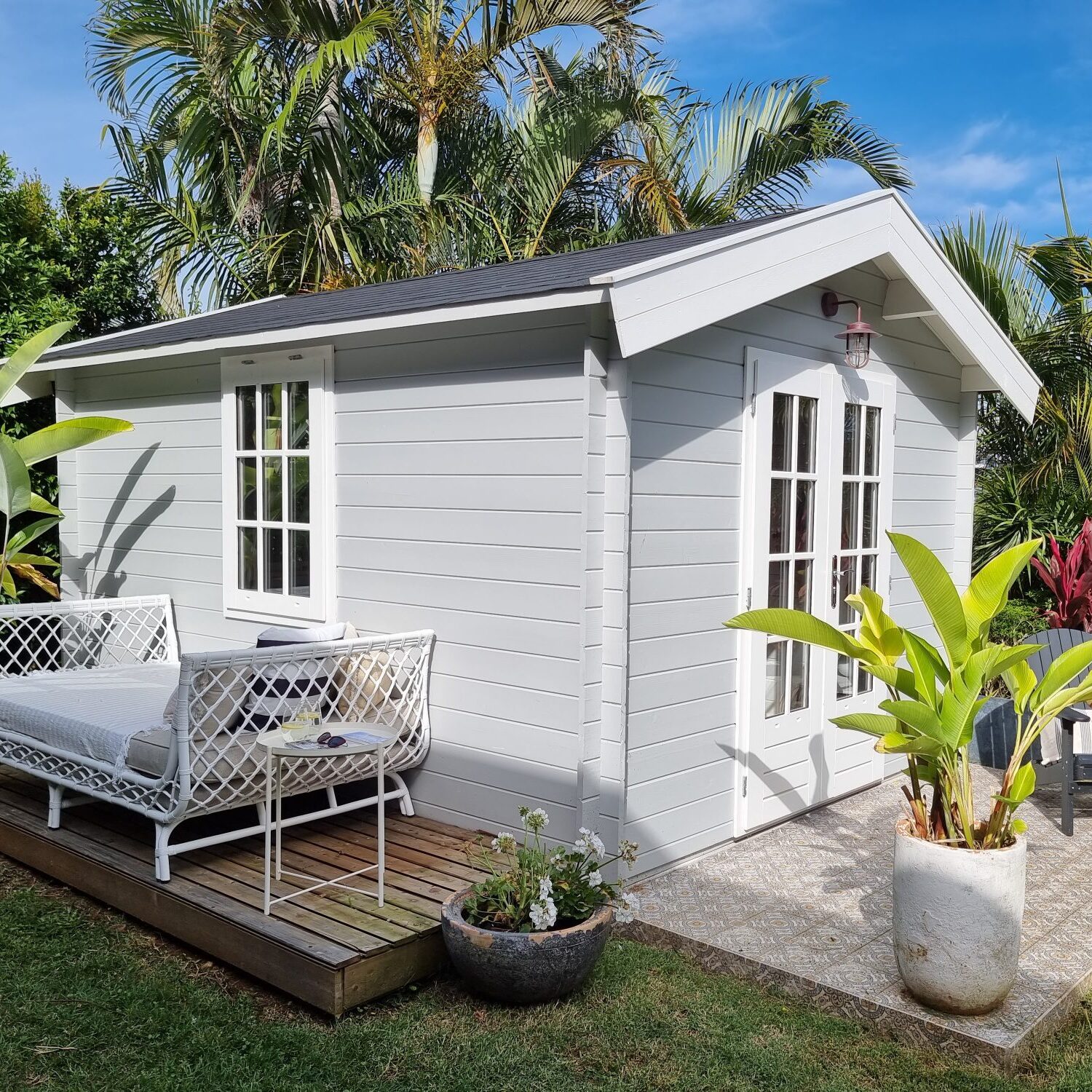 Cabana cabin as a pool side retreat