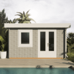 front render of skyline cabin