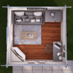 birdseye layout star summit cabin render