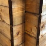 Close up of the pressure treated she shed corner details