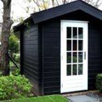 outside of cottage garden cabin storage shed
