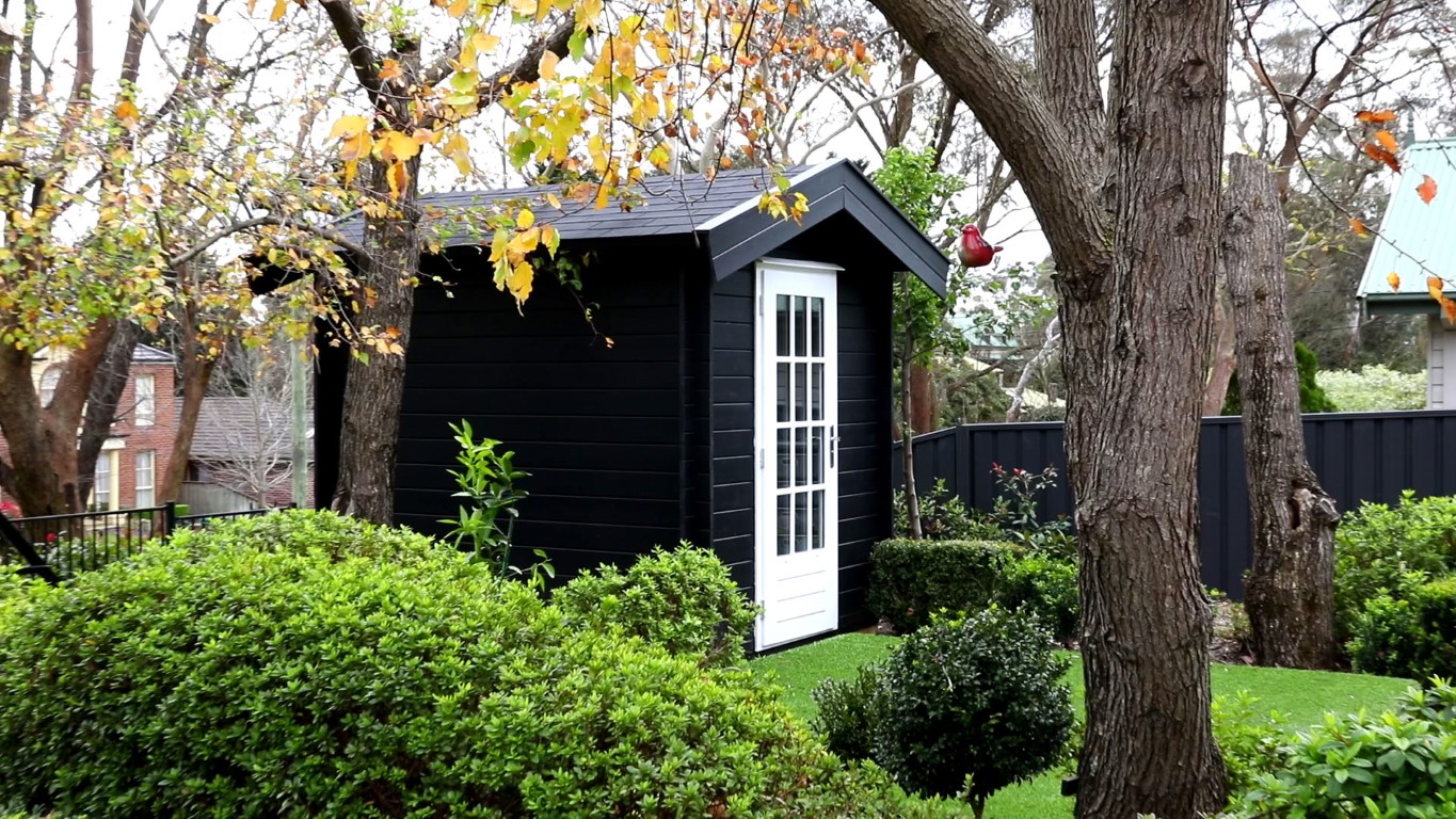 outside of cottage garden cabin storage shed