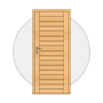 Solid timber door to suit timber shed
