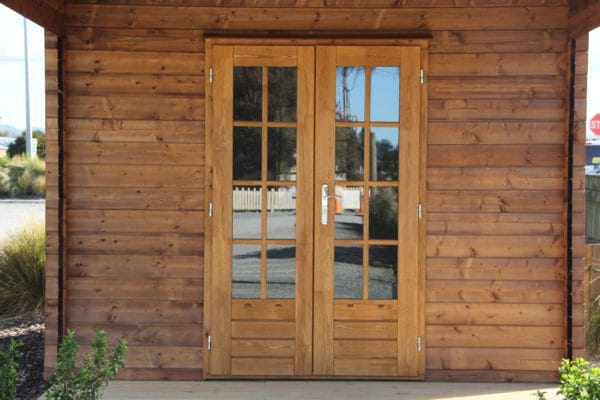 Close-up of W24H French-style double doors
