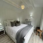 inside of painted ranch cabin accommodation