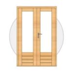 Modern Double Doors for timber shed