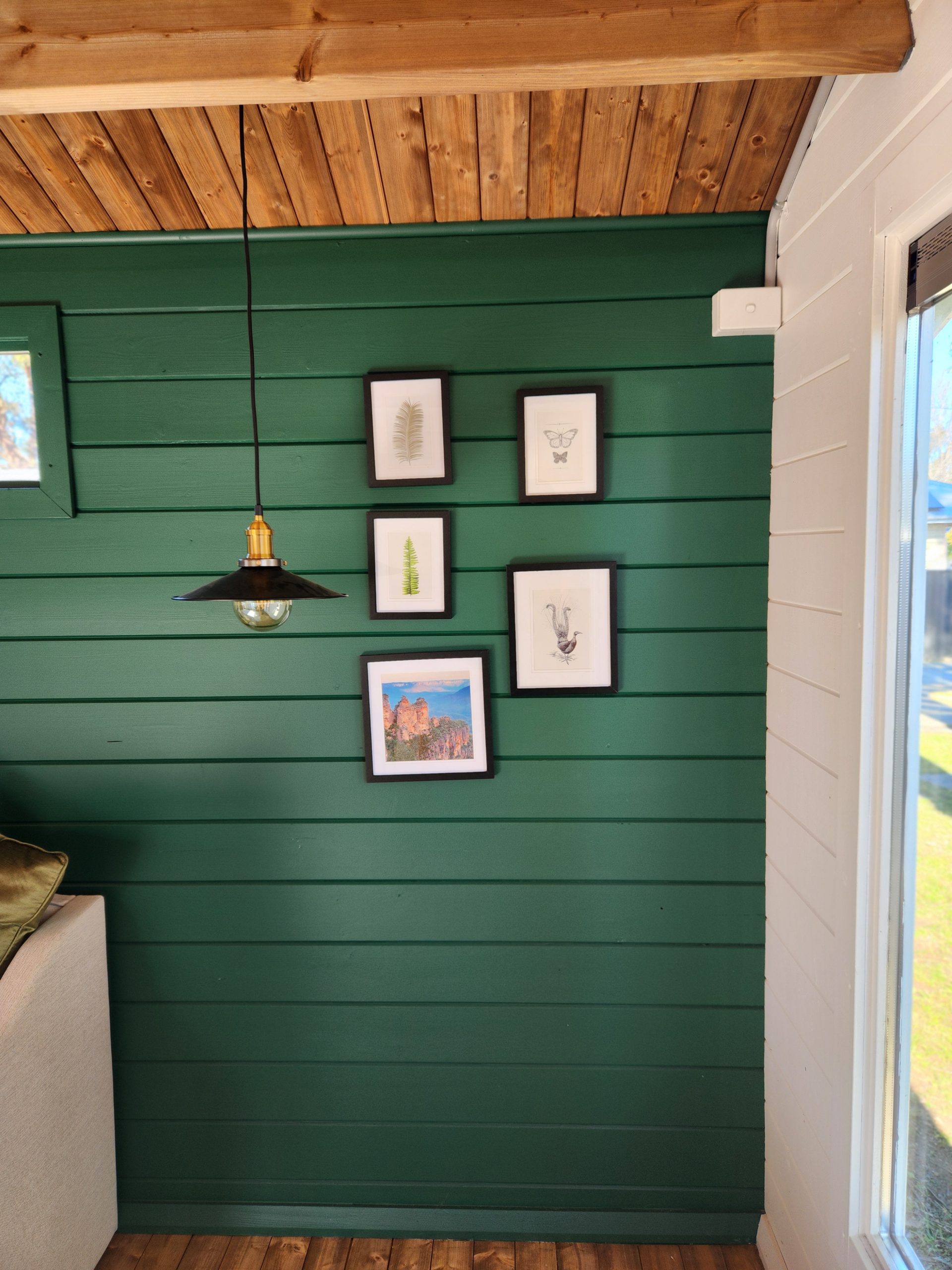 inside of painted tasman display cabin