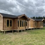 outside of lake cabin as a tiny home