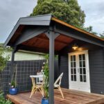 outside of star canopy cabin backyard retreat