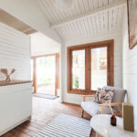 inside of painted brook river display cabin used for accommodation