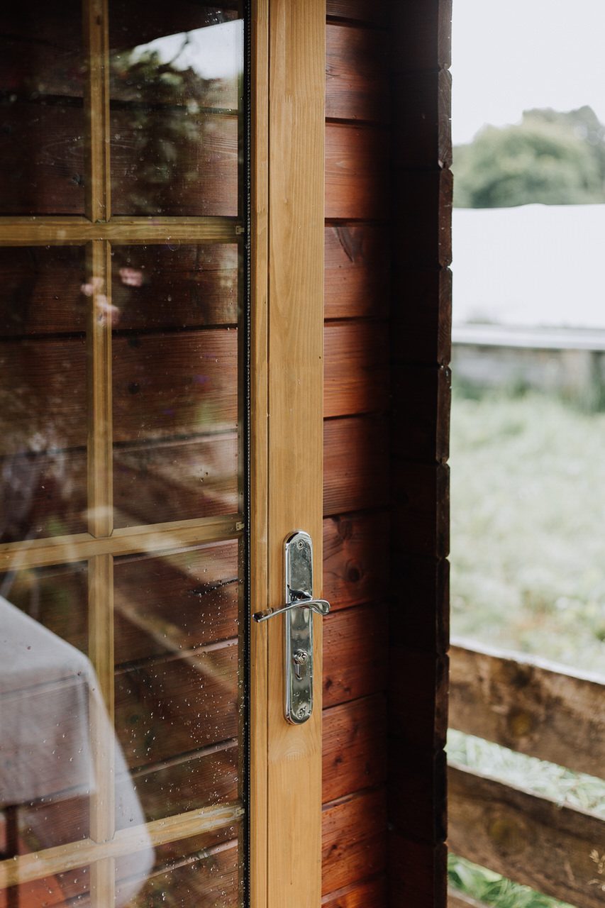 Wooden stall at a farm