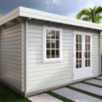 front angle render of skyline cabin