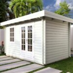 angle front render of skyline cabin