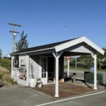 outside of star cabin canopy display with french double doors