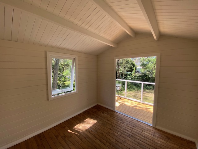 inside of star cabin hangout with small deck