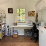 inside of star cabin sewing room