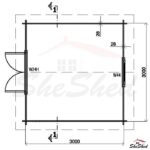 Star Cabin tech-drawing top-down floorplan view