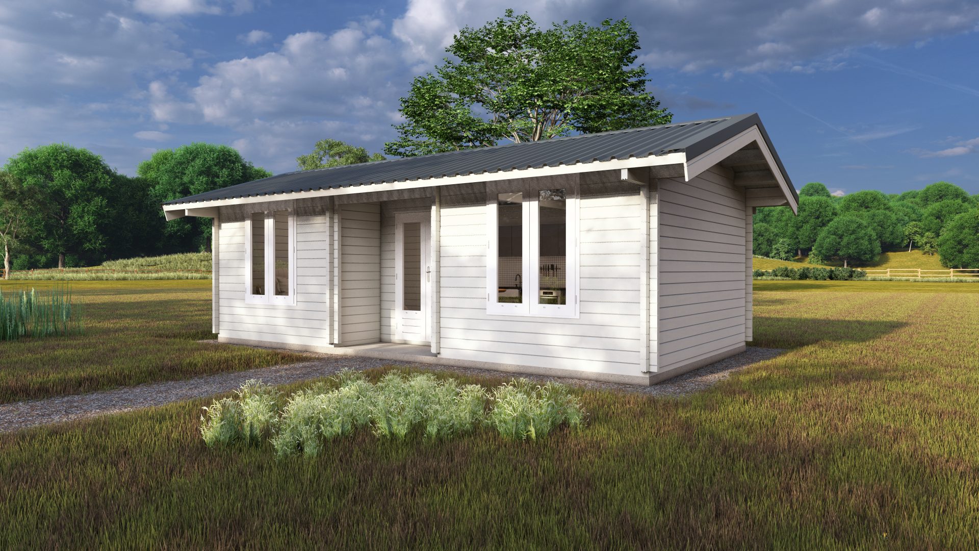 Weekender cabin render and hero image