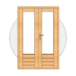 Double doors for sale on a kitset shed