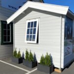 outside of star cabin canopy display with top hung window