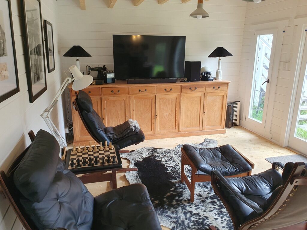 Alpine cabin interior styling