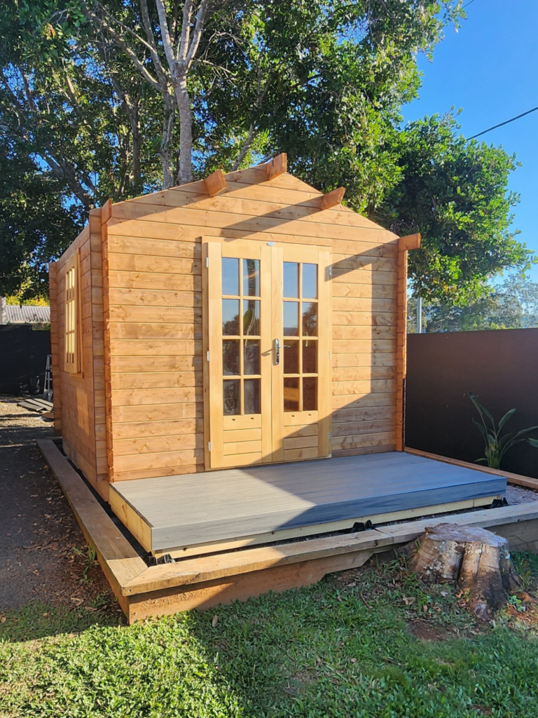 The build process - Jimmy and Tam SheShed