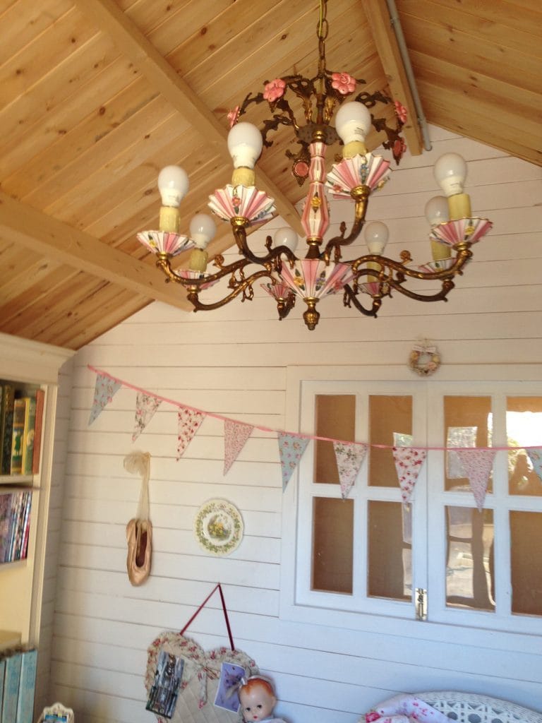 shabby chic shop in a timber cabin