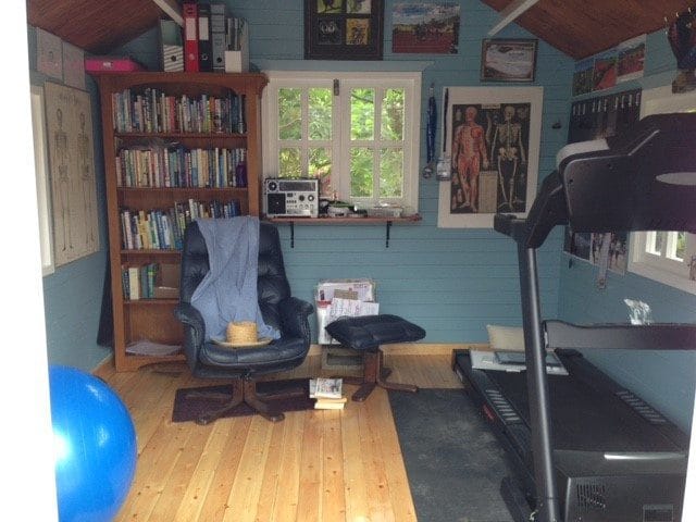 inside the gym room cabin