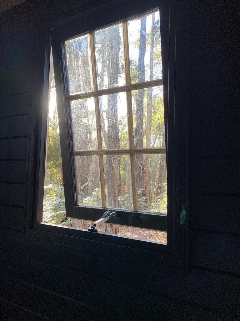 Window on a weekender cabin in Victoria AU